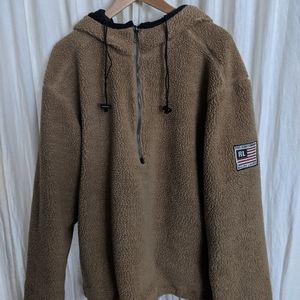 Polo reversible half zip sherpa jacket